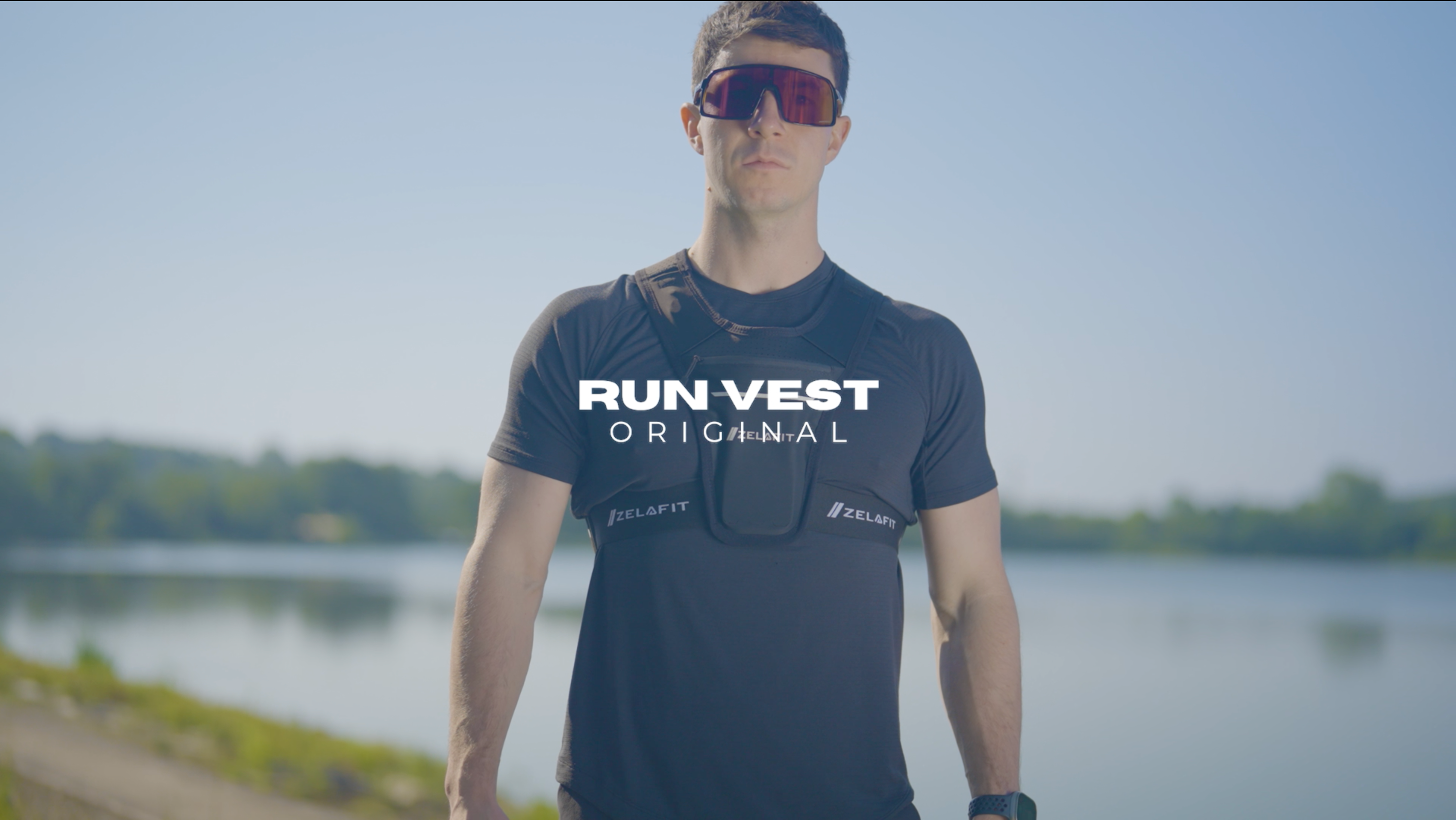 Male wearing the ZelaFit Run Vest Original